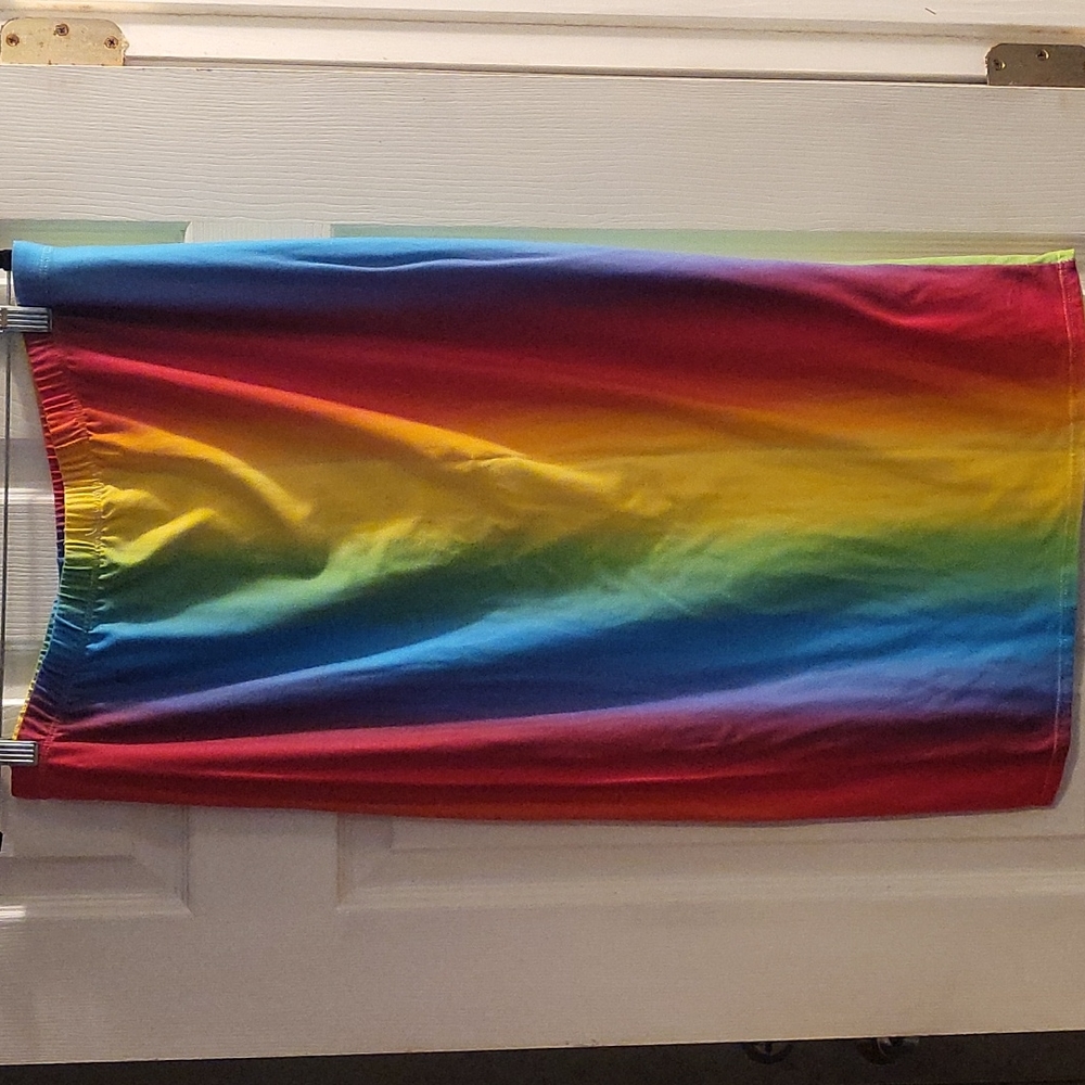 Rainbow pencil skirt